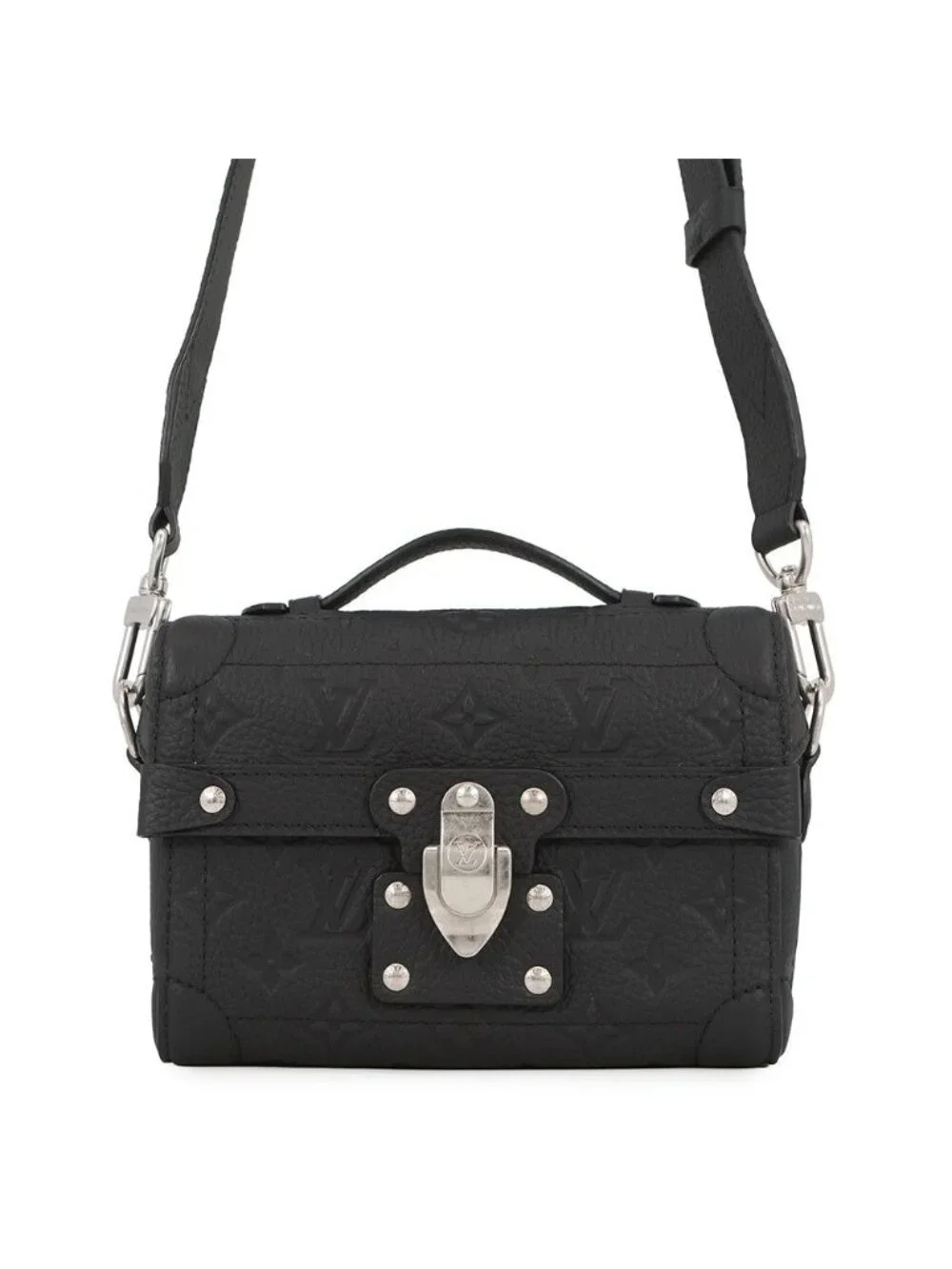 Louis Vuitton Shoulder Bag Taurillon Monogram Soul Trunk Black